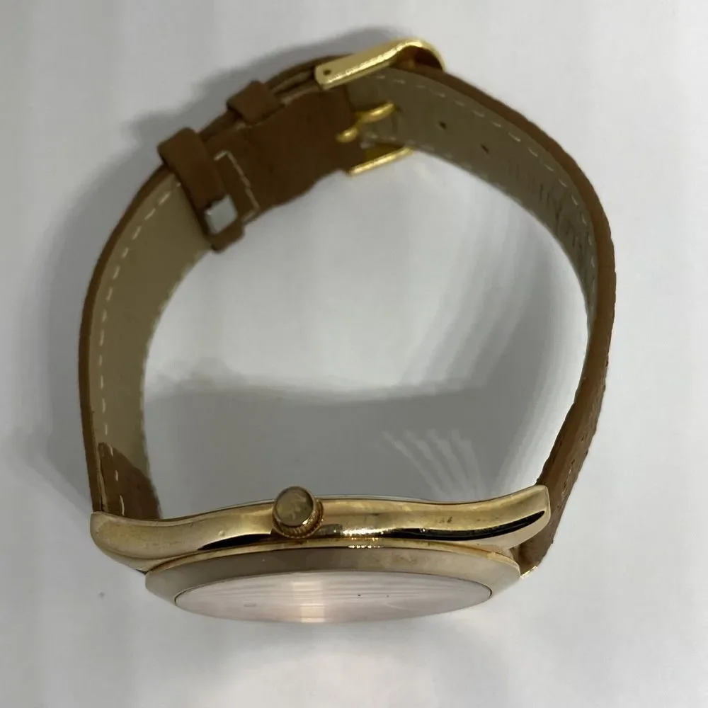 Michael Kors Runway MK3197 Unisex Brown Leather Analog Dial Quartz Watch EY315